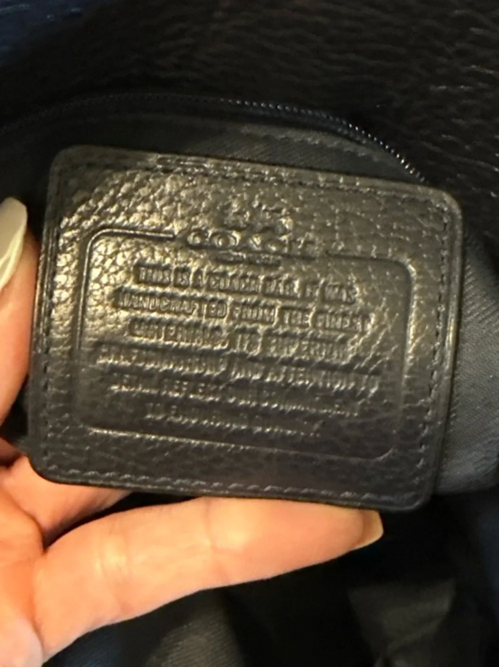 Coach Mercer 30 Navy Leather Satchel with Silver Hardware